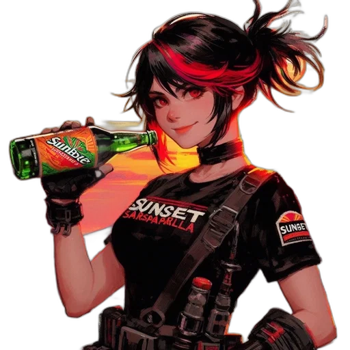 weapon, jacket, bottle, staff transparent PNG cut-out