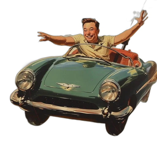 car, concept art, photorealistic, 3d render transparent PNG cut-out