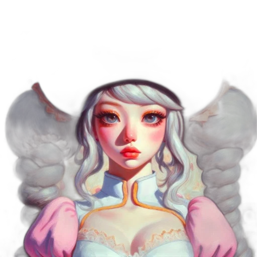 face, dress, creature, fantasy art transparent PNG cut-out