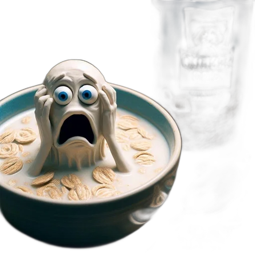 food, mask, creature, 3d render transparent PNG cut-out