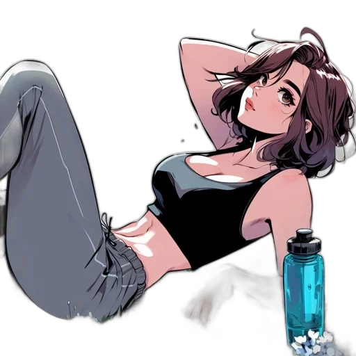 bottle, dress, weapon, creature transparent PNG cut-out