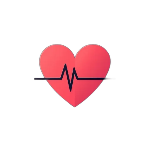 heartbeat, symbol, pulse, flat transparent PNG cut-out