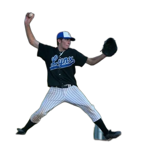 baseball, player, wearing, lynx transparent PNG cut-out
