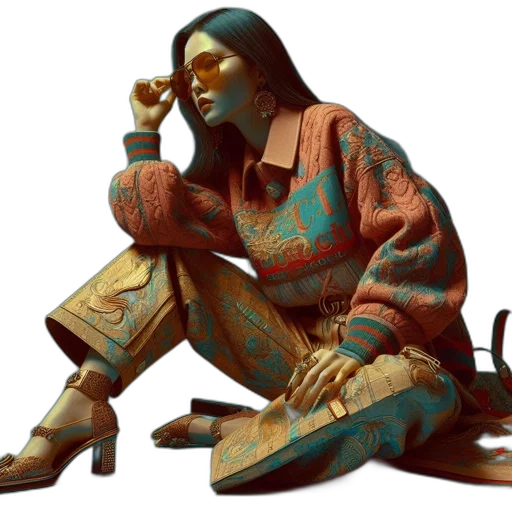 shoes, jewelry, jacket, concept art transparent PNG cut-out