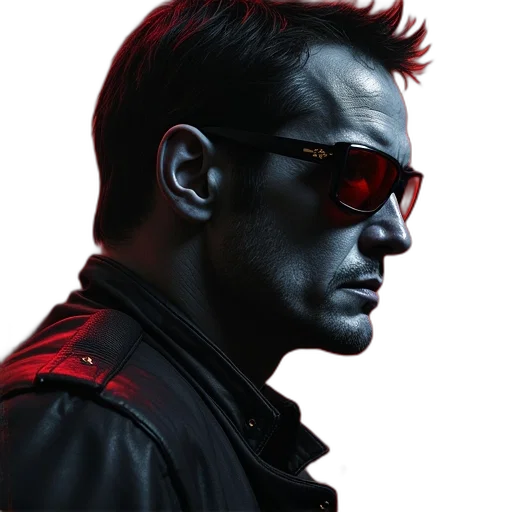 jacket, photorealistic, cyberpunk, comic book art transparent PNG cut-out