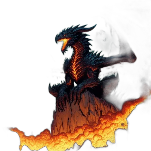 dragon, creature, staff, animal transparent PNG cut-out