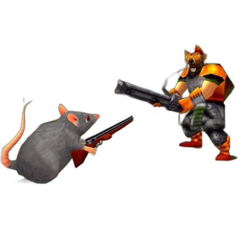 weapon, animal, concept art, 3d render transparent PNG cut-out