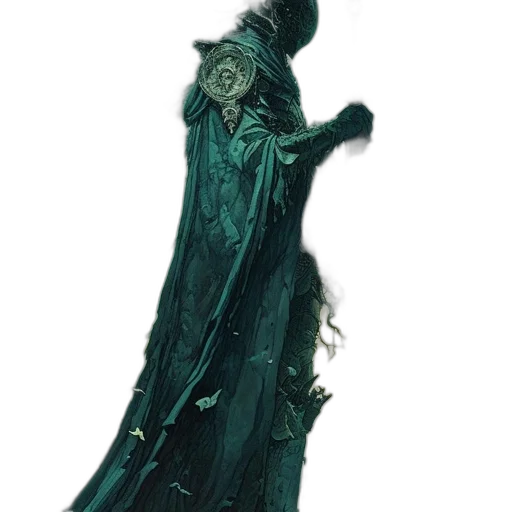 dress, staff, creature, mask transparent PNG cut-out