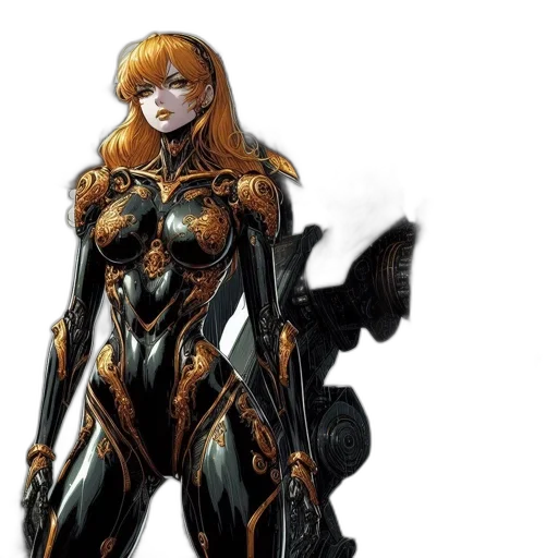 comic book art, concept art, fantasy art, cyberpunk transparent PNG cut-out