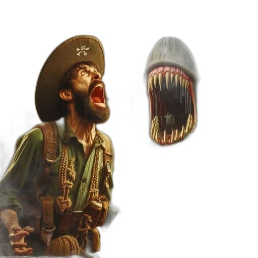 hat, creature, weapon, face transparent PNG cut-out