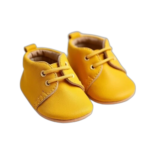 shoes, 3d render, golden, pair transparent PNG cut-out