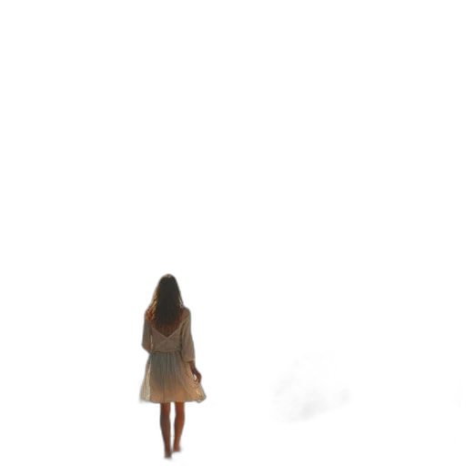 dress, robot, creature, hair transparent PNG cut-out