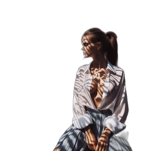 dress, face, jewelry, jacket transparent PNG cut-out