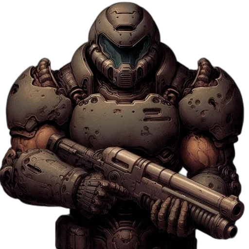 robot, weapon, face, concept art transparent PNG cut-out