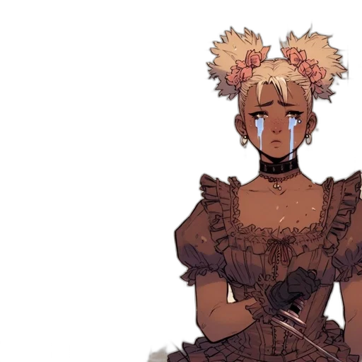 dress, crown, mask, staff transparent PNG cut-out