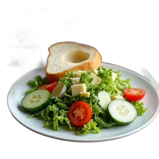 food, 3d render, photorealistic, plate transparent PNG cut-out