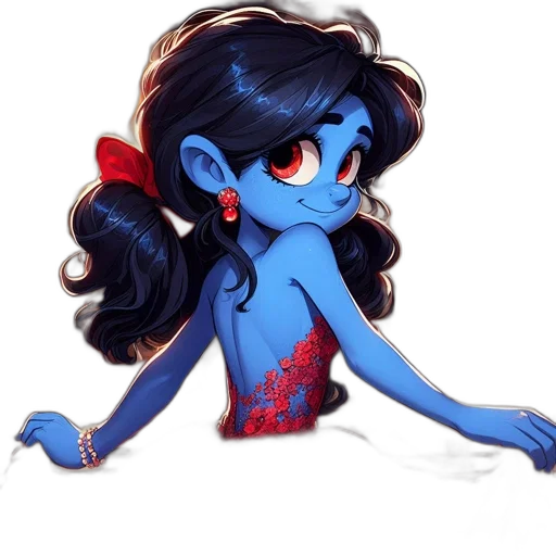 dress, creature, hair, concept art transparent PNG cut-out