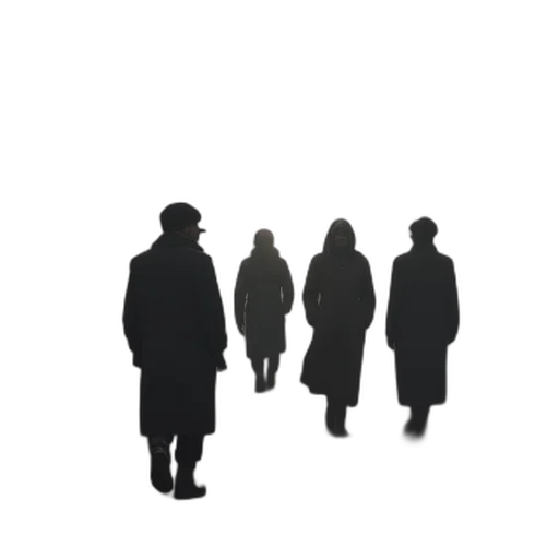 staff, jacket, hat, umbrella transparent PNG cut-out