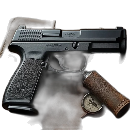weapon, photorealistic, 3d render, concept art transparent PNG cut-out