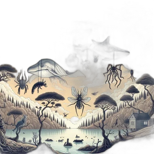 creature, concept art, fantasy art, watercolor transparent PNG cut-out