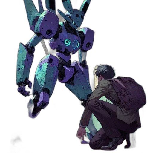 robot, weapon, jacket, creature transparent PNG cut-out