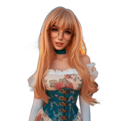 dress, 3d render, fantasy art, concept art transparent PNG cut-out