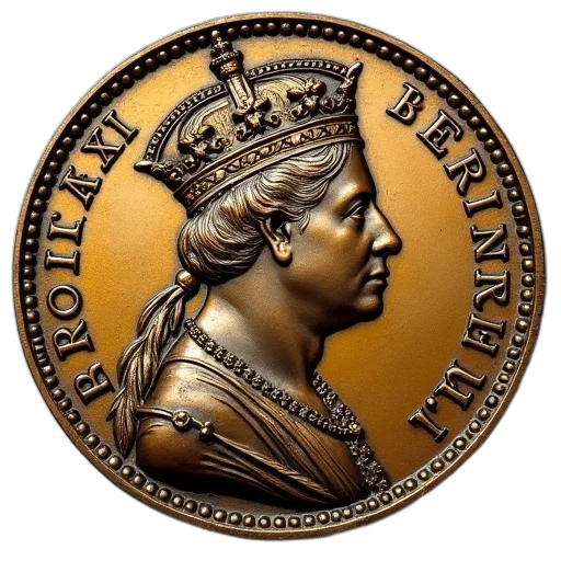 crown, image, coin, king transparent PNG cut-out