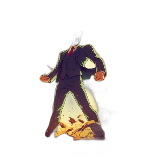 jacket, staff, robot, weapon transparent PNG cut-out