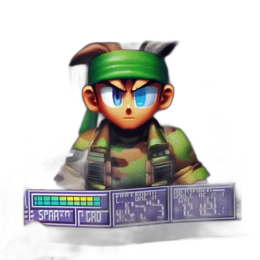 weapon, robot, pixel art, 3d render transparent PNG cut-out