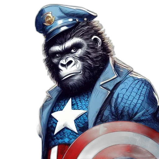 animal, comic book art, concept art, photorealistic transparent PNG cut-out