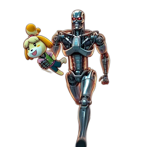 robot, weapon, staff, jewelry transparent PNG cut-out
