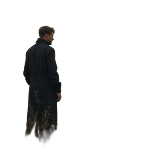 jacket, staff, dress, creature transparent PNG cut-out