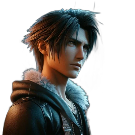 jacket, face, photorealistic, concept art transparent PNG cut-out