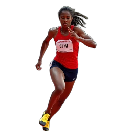 female, hurdle, runner, 60m transparent PNG cut-out