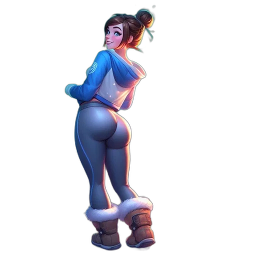 staff, robot, concept art, 3d render transparent PNG cut-out