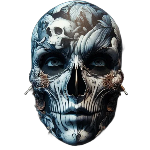 mask, face, comic book art, photorealistic transparent PNG cut-out