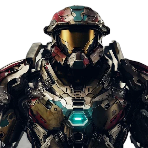 robot, concept art, 3d render, elaborate transparent PNG cut-out