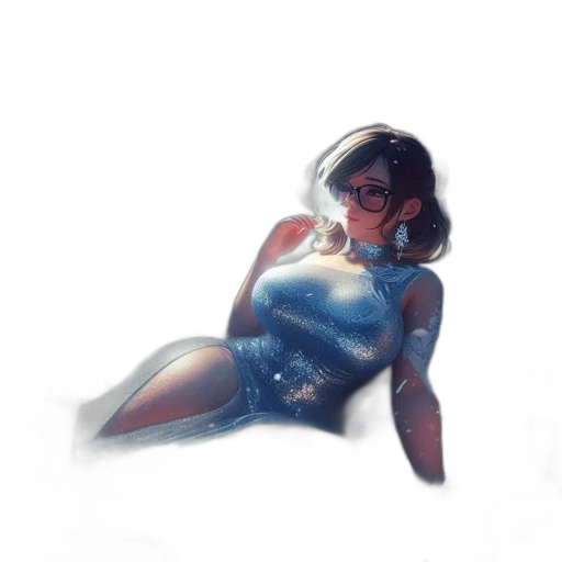 dress, robot, comic book art, concept art transparent PNG cut-out