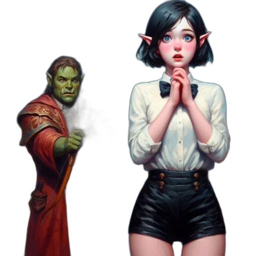 concept art, fantasy art, comic book art, pixel art transparent PNG cut-out