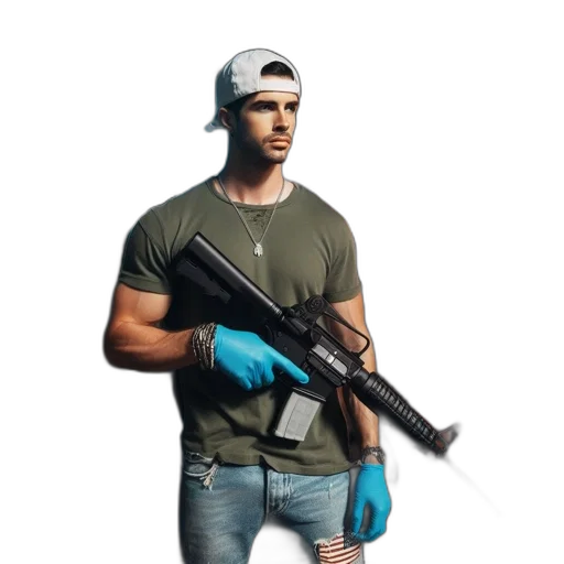 weapon, staff, animal, jacket transparent PNG cut-out