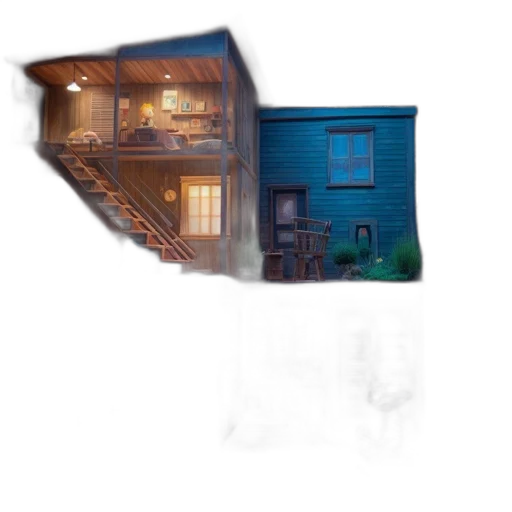 building, umbrella, furniture, robot transparent PNG cut-out
