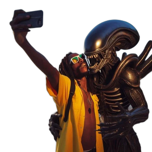 robot, creature, outer space, alien transparent PNG cut-out