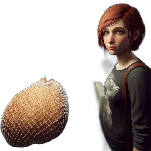 jacket, hat, food, staff transparent PNG cut-out