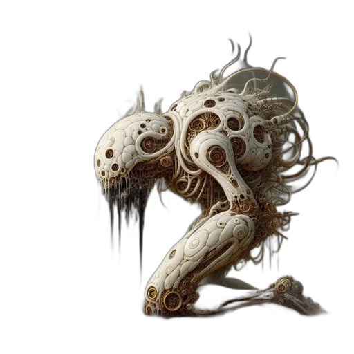 creature, dragon, mask, weapon transparent PNG cut-out