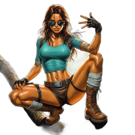 comic book art, concept art, fantasy art, photorealistic transparent PNG cut-out