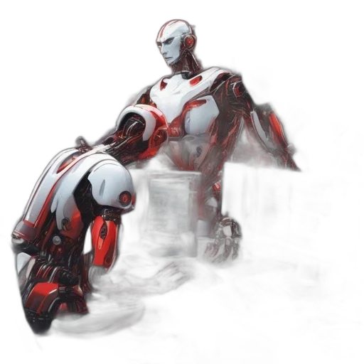 robot, weapon, concept art, comic book art transparent PNG cut-out