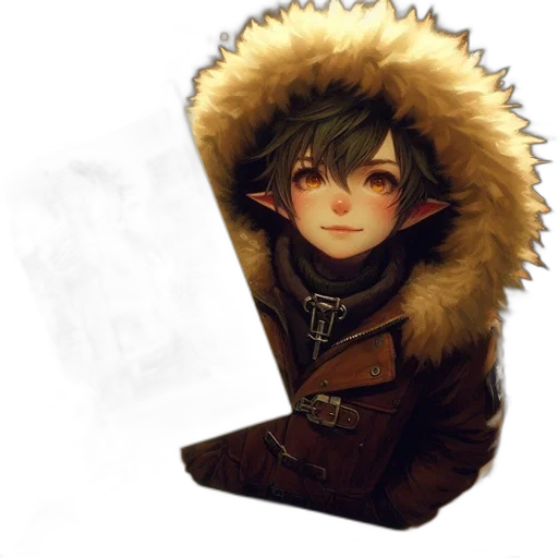 jacket, face, staff, dragon transparent PNG cut-out