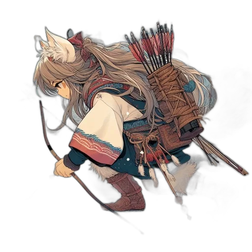 weapon, hair, staff, sword transparent PNG cut-out