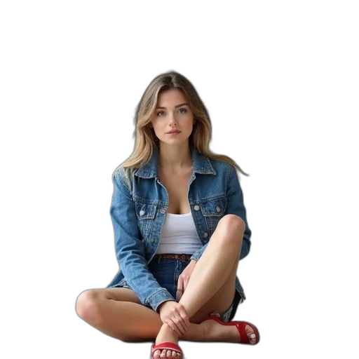 jacket, shoes, dress, face transparent PNG cut-out