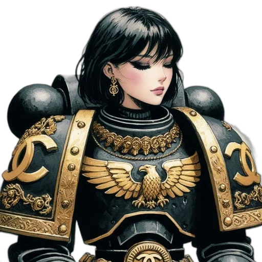 robot, staff, jewelry, face transparent PNG cut-out